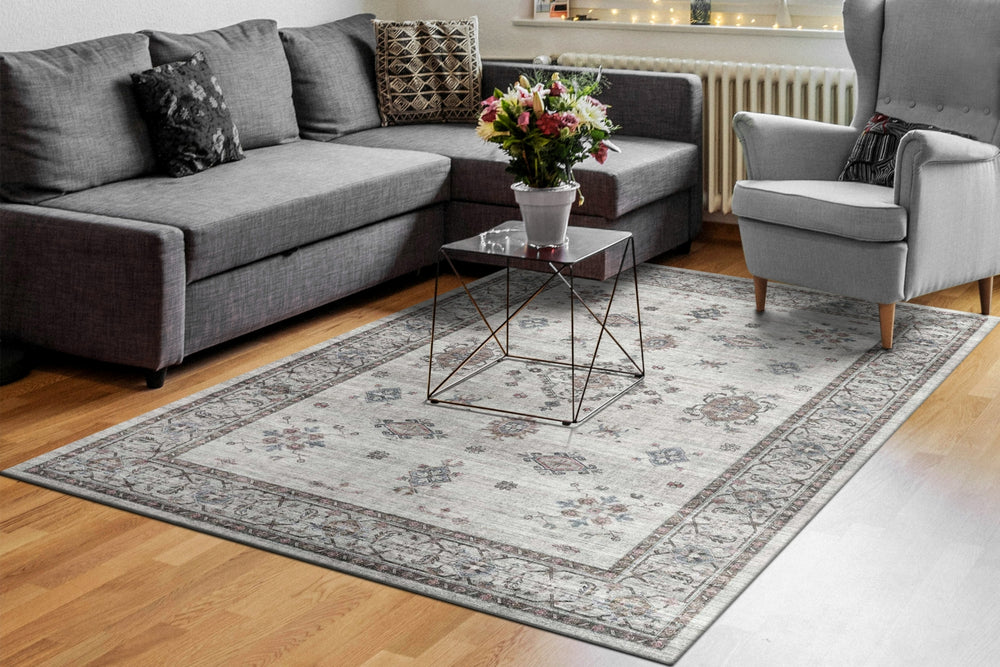 Dynamic Rugs Elise 6304 Grey Area Rug Room Scene Feature