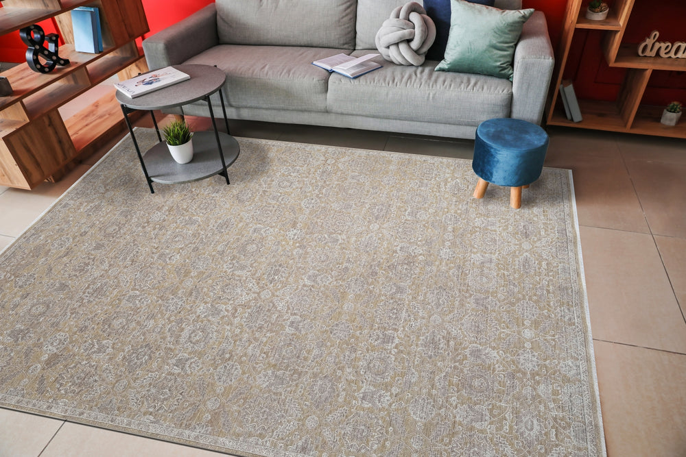 Dynamic Rugs Lara 14629 Beige/Grey Area Rug Room Scene Feature