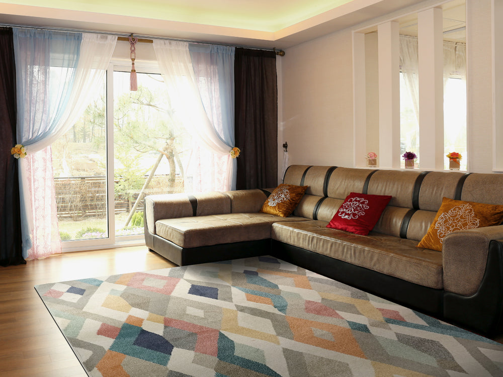 Dynamic Rugs Lydia 7896 Beige/Multi Area Rug Room Scene Feature
