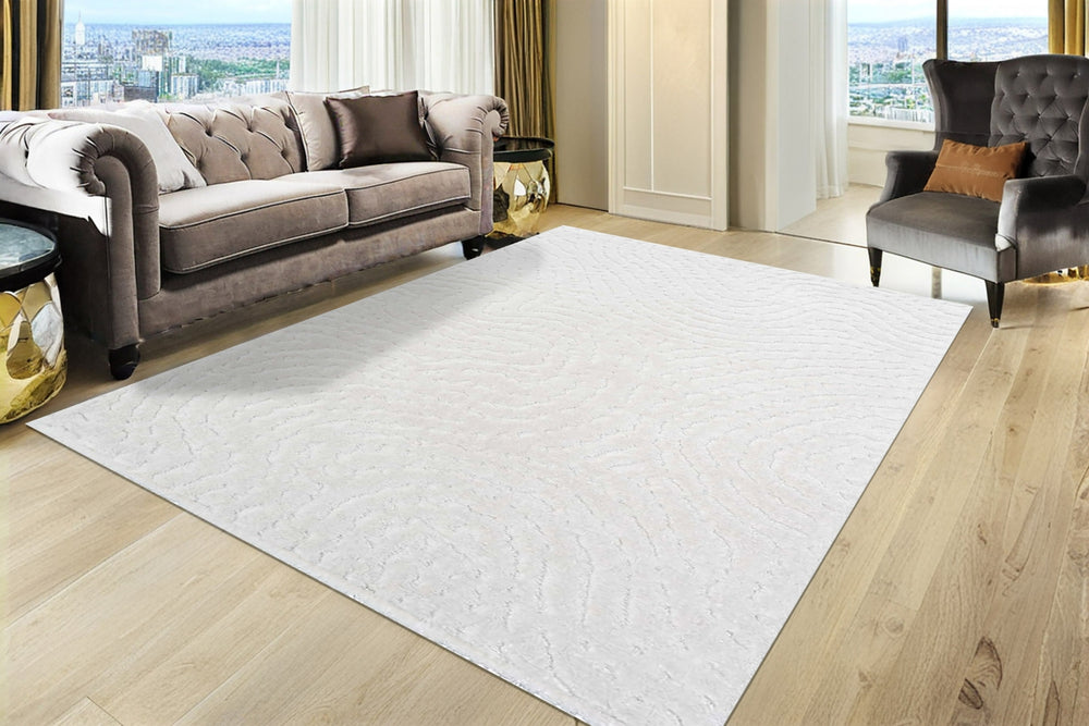 Dynamic Rugs Masai 14024 White Area Rug Room Scene Feature