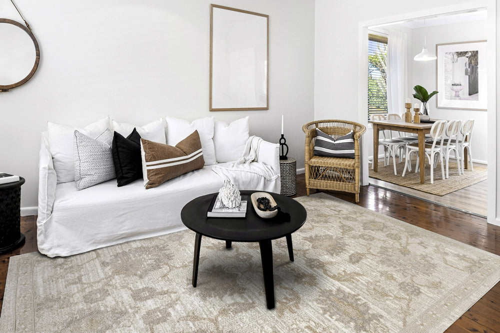 Dynamic Rugs Momentum 61794 Ivory/Grey/Taupe Area Rug Room Scene Feature