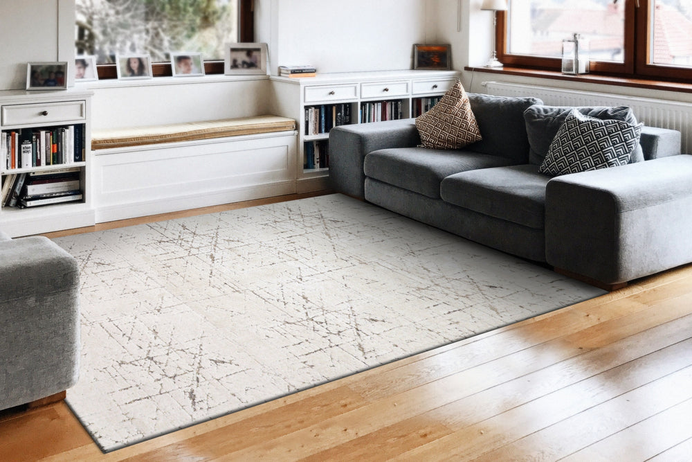 Dynamic Rugs Remix 6387 Cream/Beige Area Rug Room Scene Feature