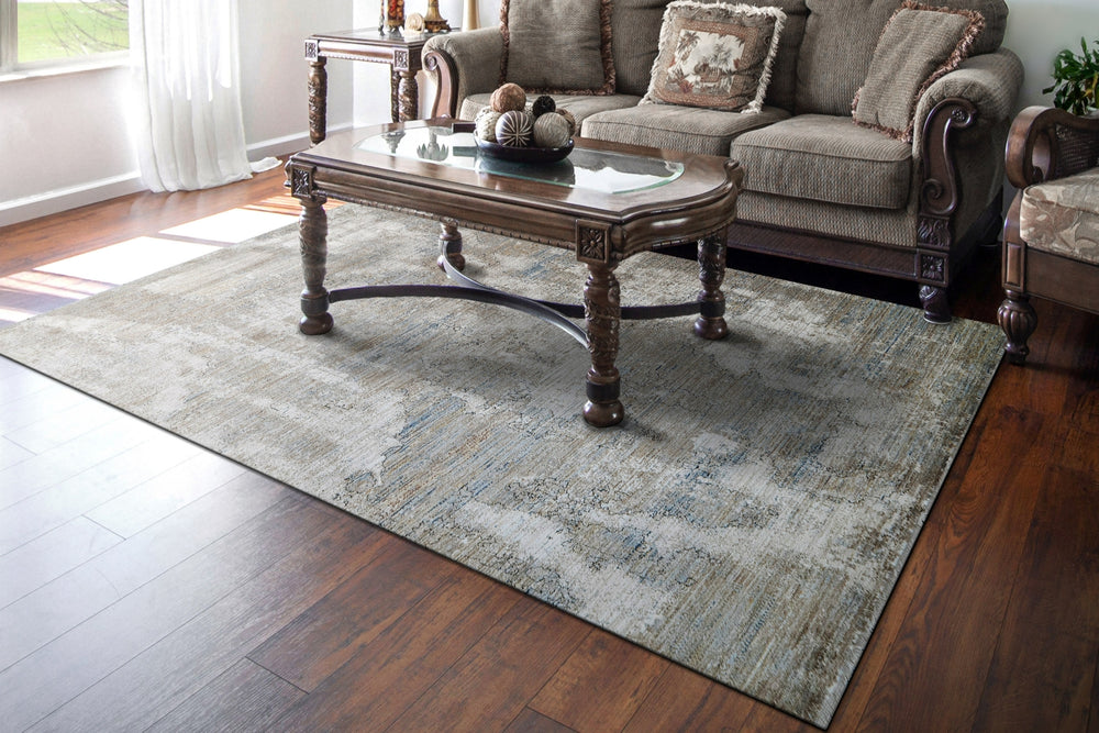 Dynamic Rugs Trevi 13253 Cream/Beige/Grey Area Rug Room Scene Feature