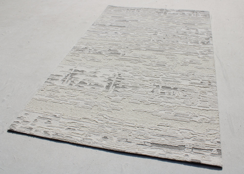 Dynamic Rugs Trono 5480 Ivory/Silver Area Rug Room Scene Feature
