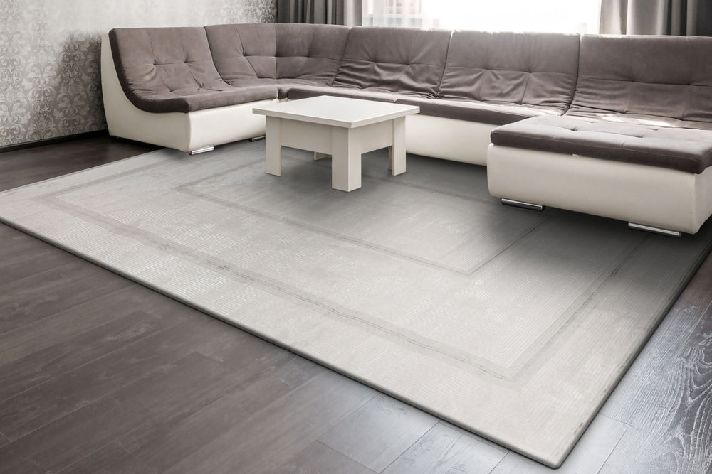 Dynamic Rugs Whistler 7124 Ivory/Grey Area Rug Room Scene Feature