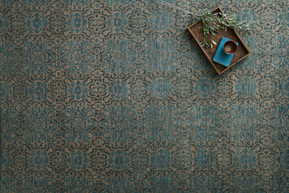 Loloi Essex EQ-02 Twill/Blue Area Rug Lifestyle Image Feature