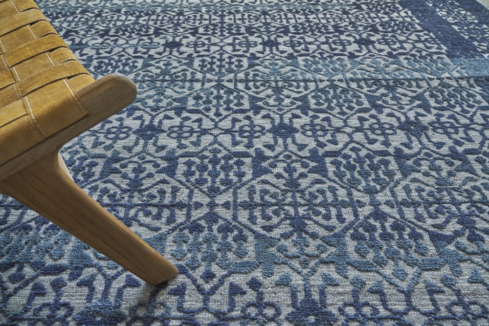 Exquisite Rugs Cadence 2567 Navy Blue/Gray Area Rug by The Met Lifestyle Image Feature