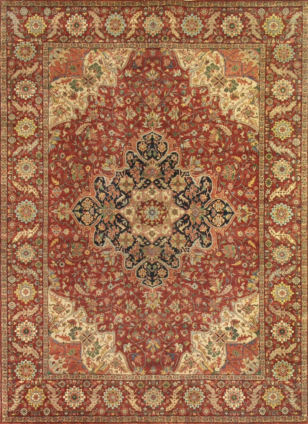 Exquisite Rugs Fine Serapi 5056 Rust/Ivory Area Rug