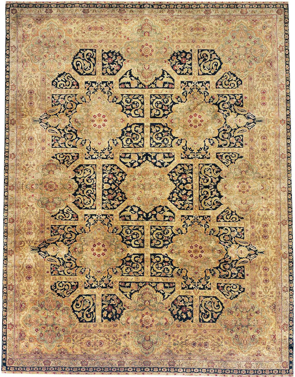 Exquisite Rugs Agra 5516 Beige/Black Area Rug