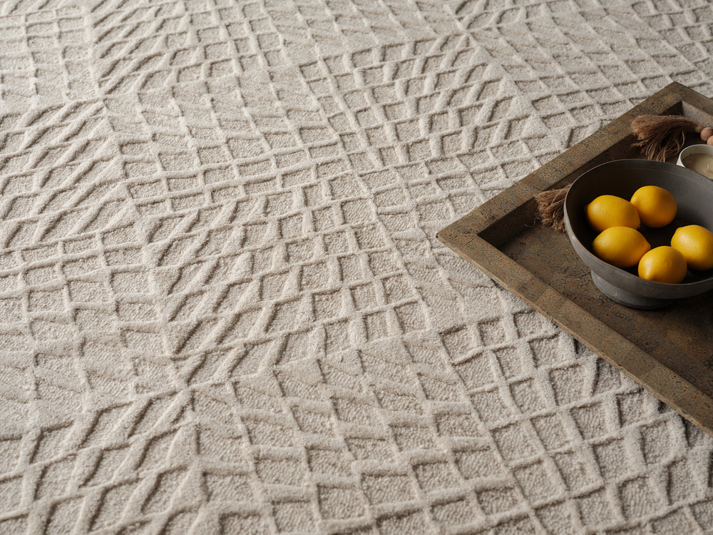 Exquisite Rugs Sandro 7150 Silver Area Rug Lifestyle Image Feature