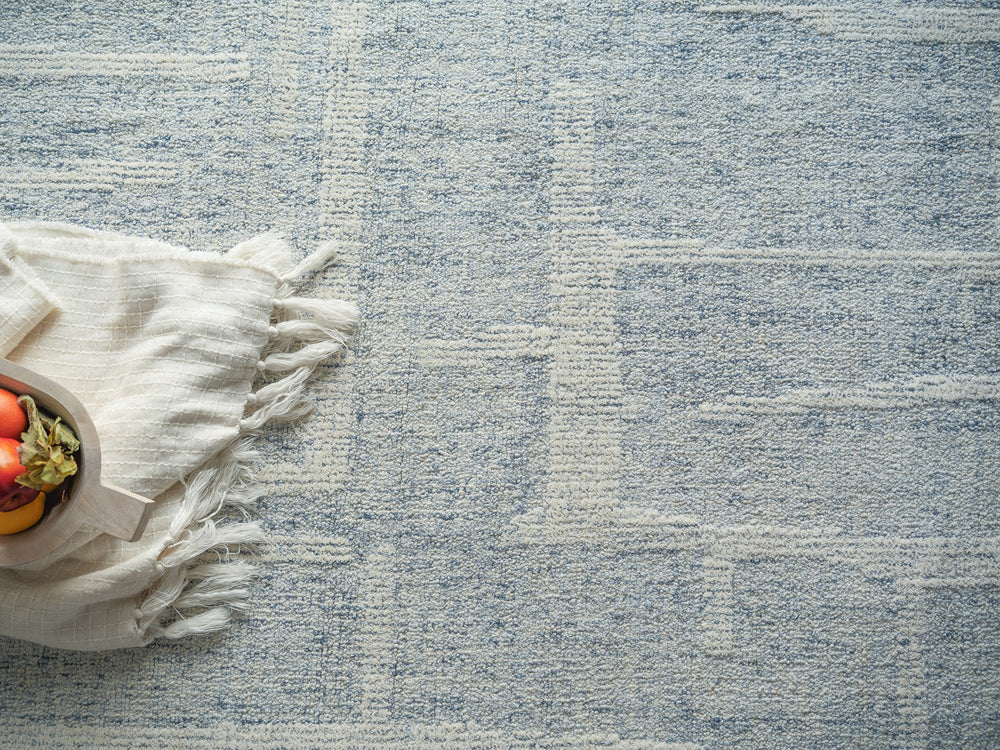 Exquisite Rugs Breckenridge 7170 Blue/Ivory Area Rug Lifestyle Image Feature