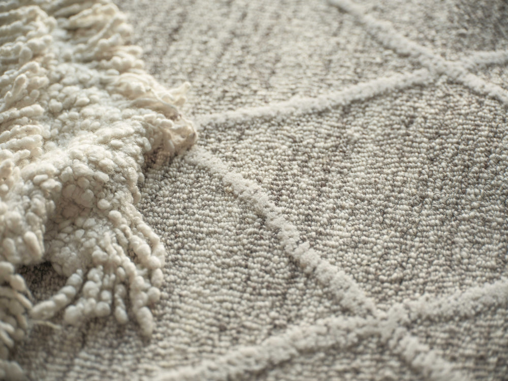 Exquisite Rugs Kodiak 7193 Beige/Ivory Area Rug Lifestyle Image Feature