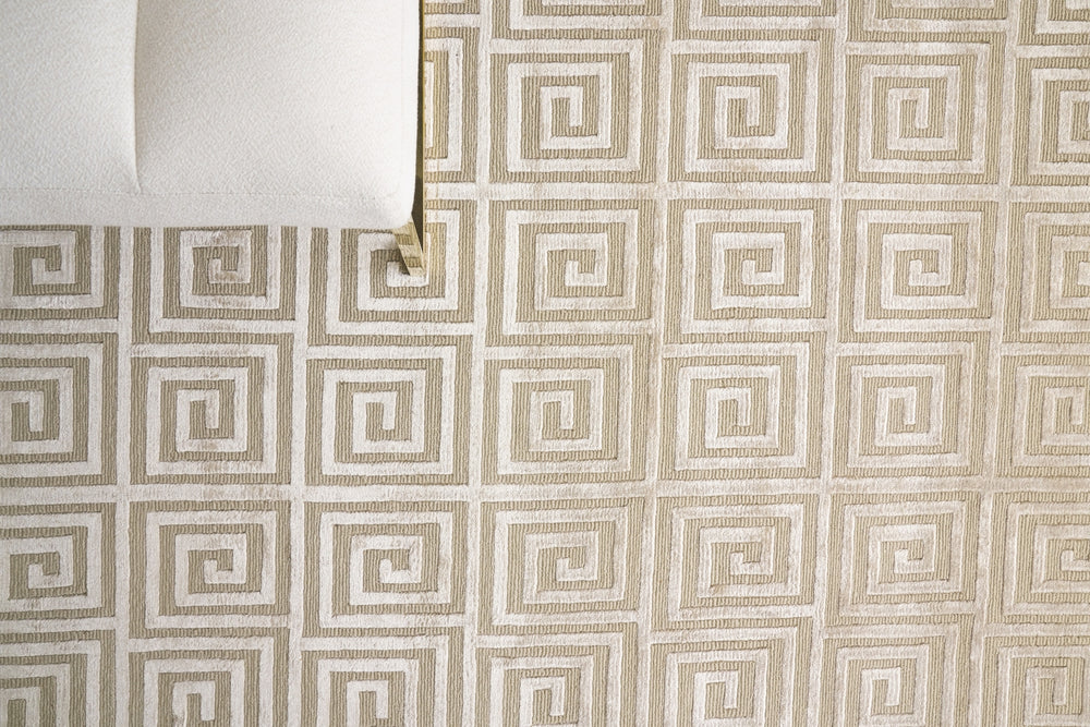 Exquisite Rugs Greek Key 9454 Beige Area Rug by The Met Lifestyle Image Feature