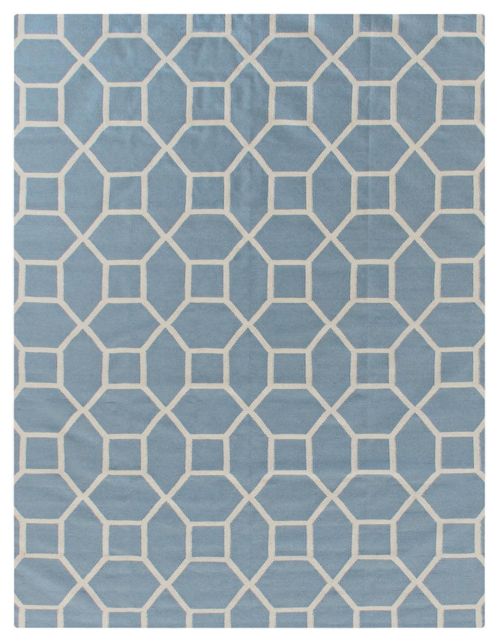 Exquisite Rugs Druggets 9708 Turquoise/White Area Rug