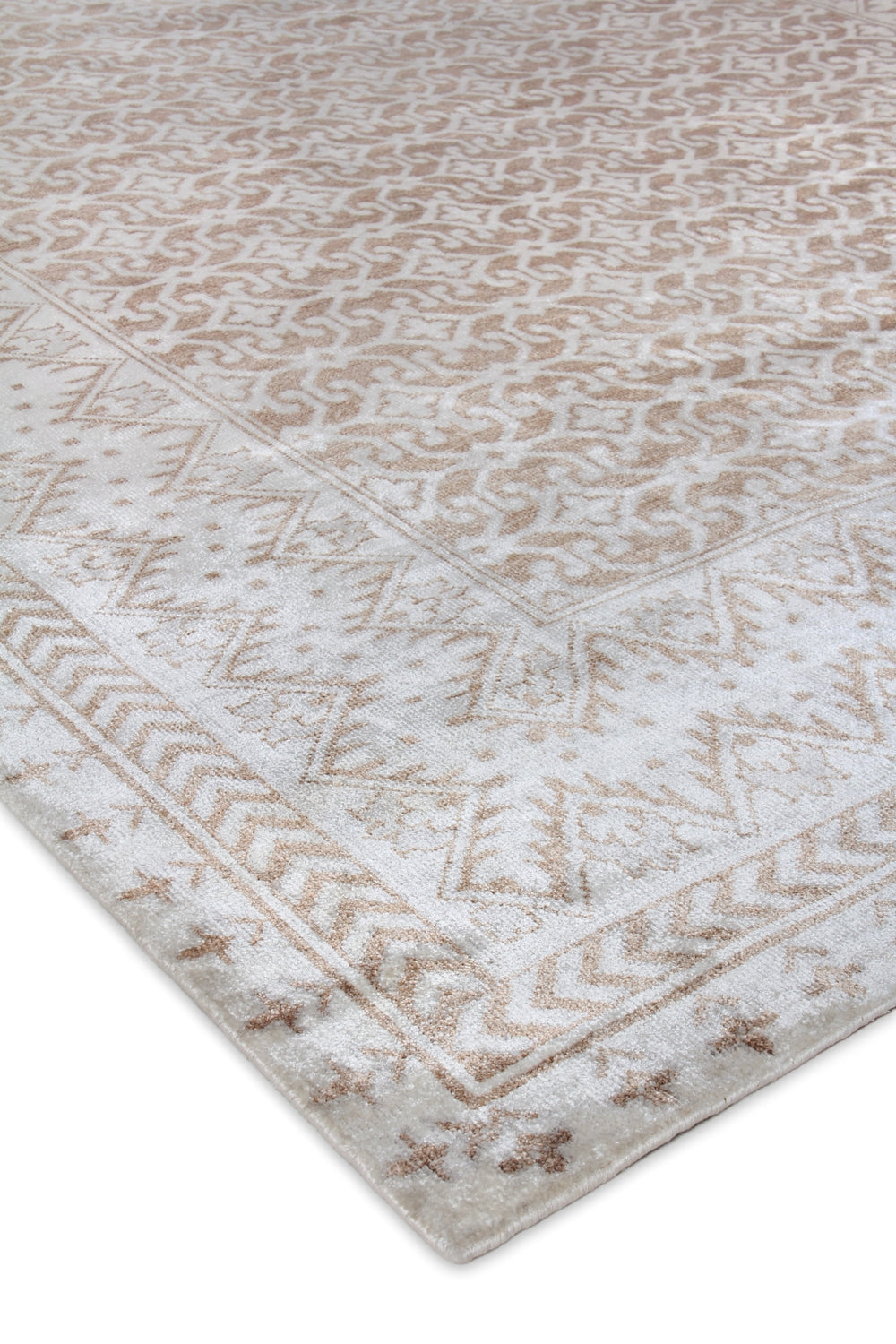 Exquisite Rugs Antique Weave Bamboo 9800 Beige Area Rug Lifestyle Image Feature