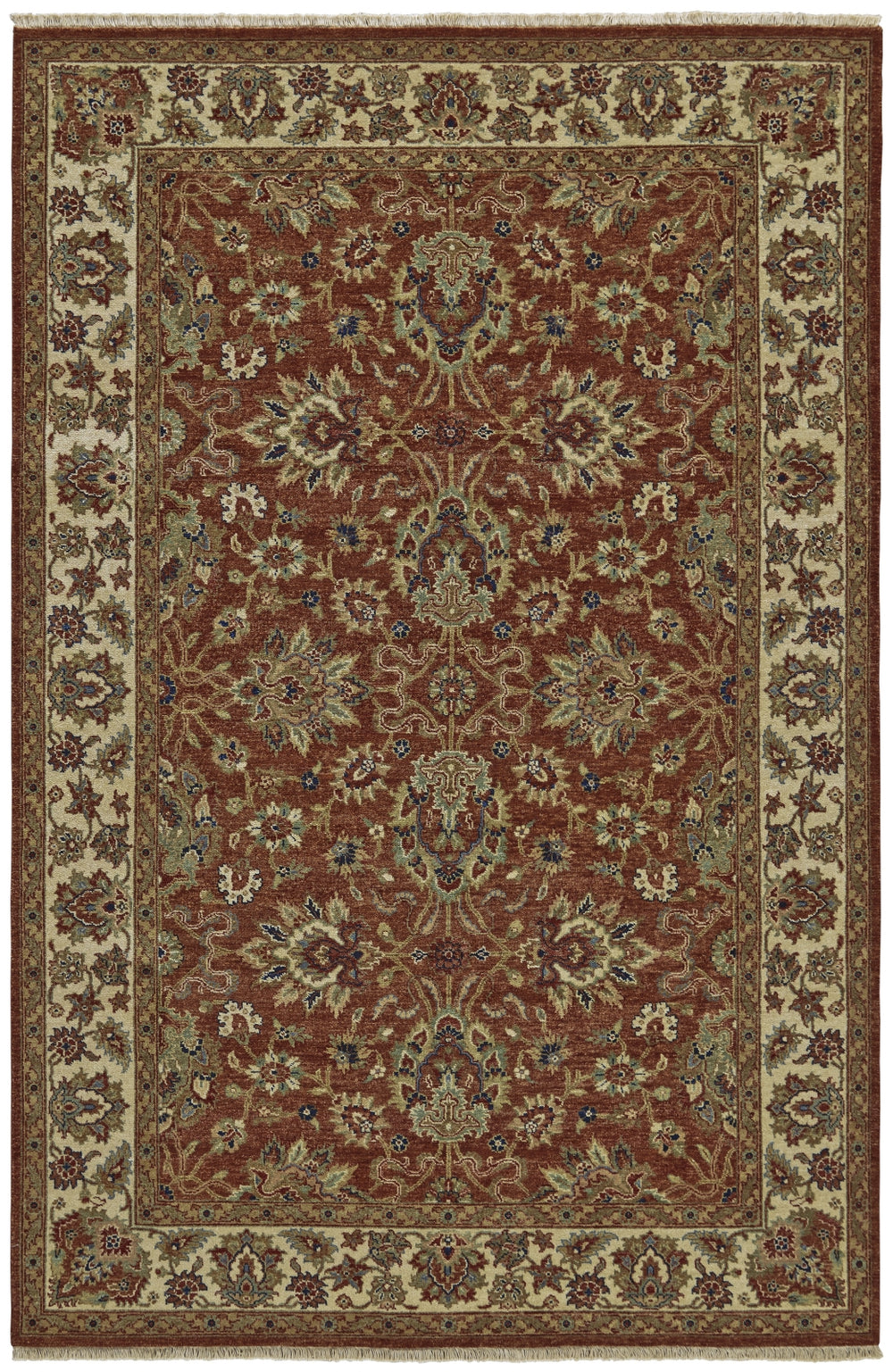 Feizy Faulkner 6002F Red/Tan/Taupe Area Rug