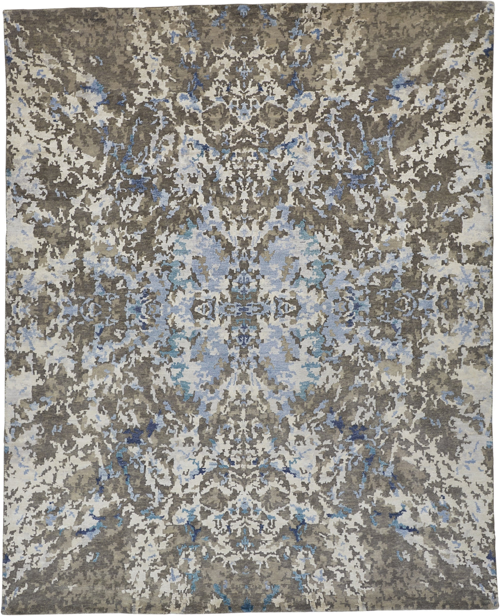 Feizy Lor 6000L Taupe/Ivory/Blue Area Rug