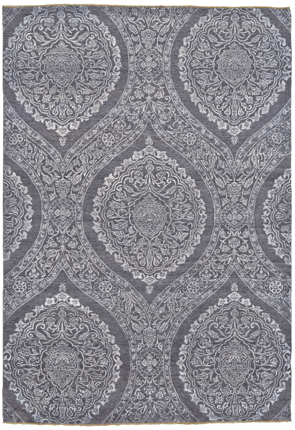 Feizy Amalfi 7075F Taupe/Silver Area Rug