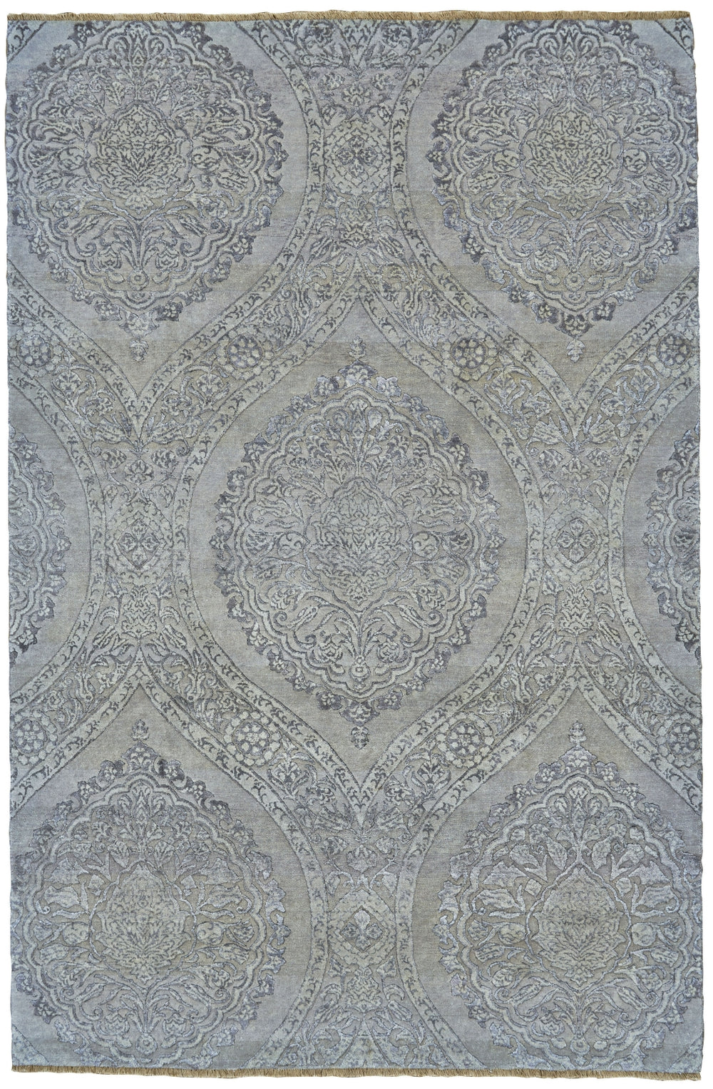 Feizy Amalfi 7075F Taupe/Silver Area Rug