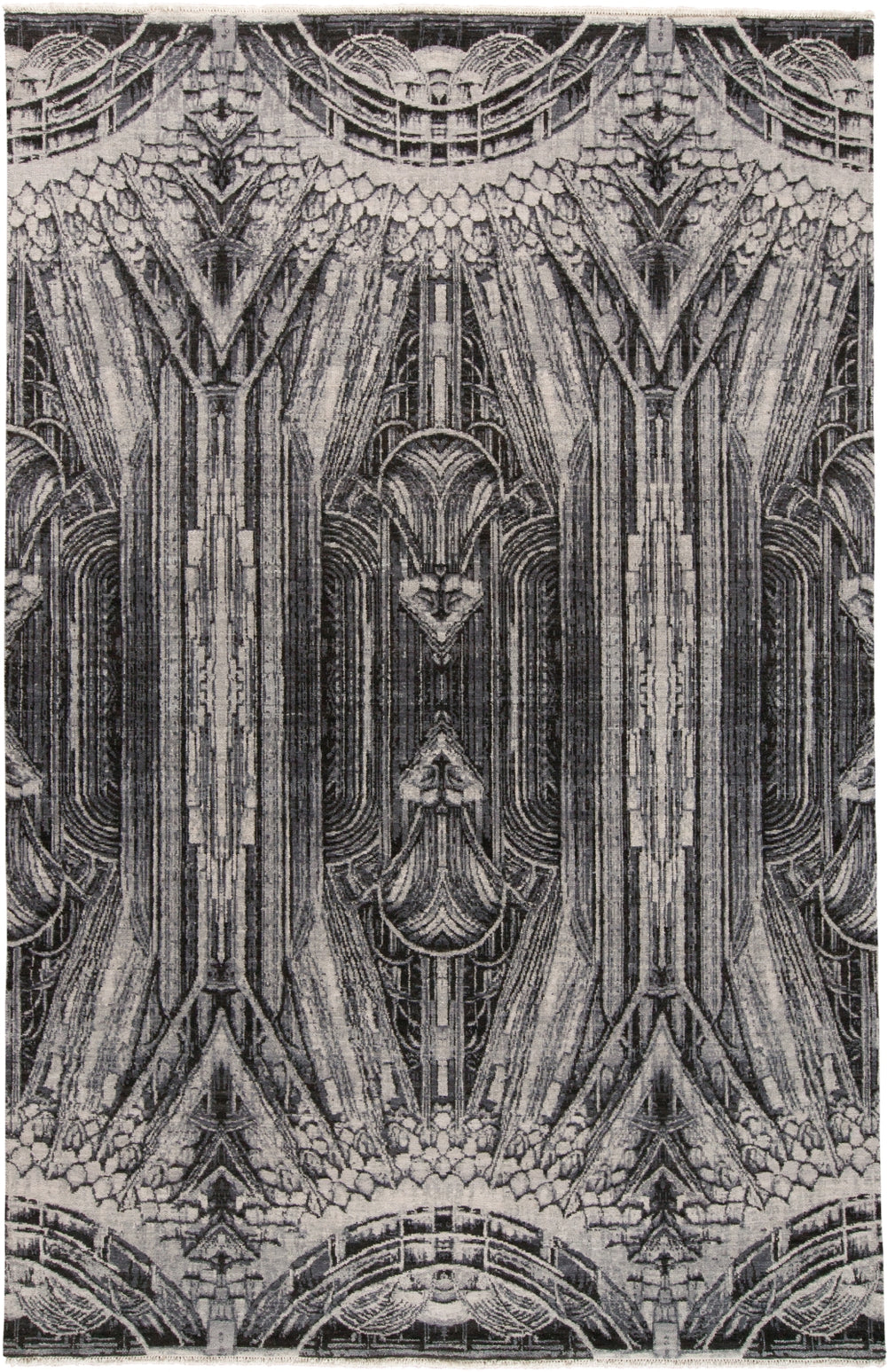Feizy Lyra 6552F Gray/Ivory/Black Area Rug