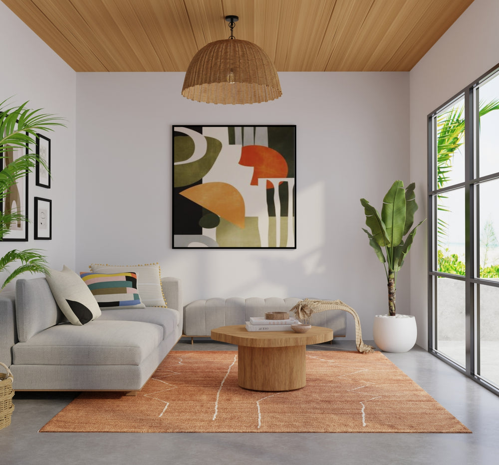 Feizy Agape 69H8F Orange/White Area Rug by Thom Filicia Lifestyle Image Feature