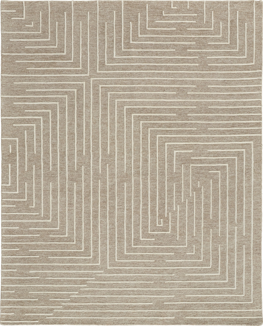 Feizy Fenner T8003 Beige/Ivory Area Rug by Thom Filicia