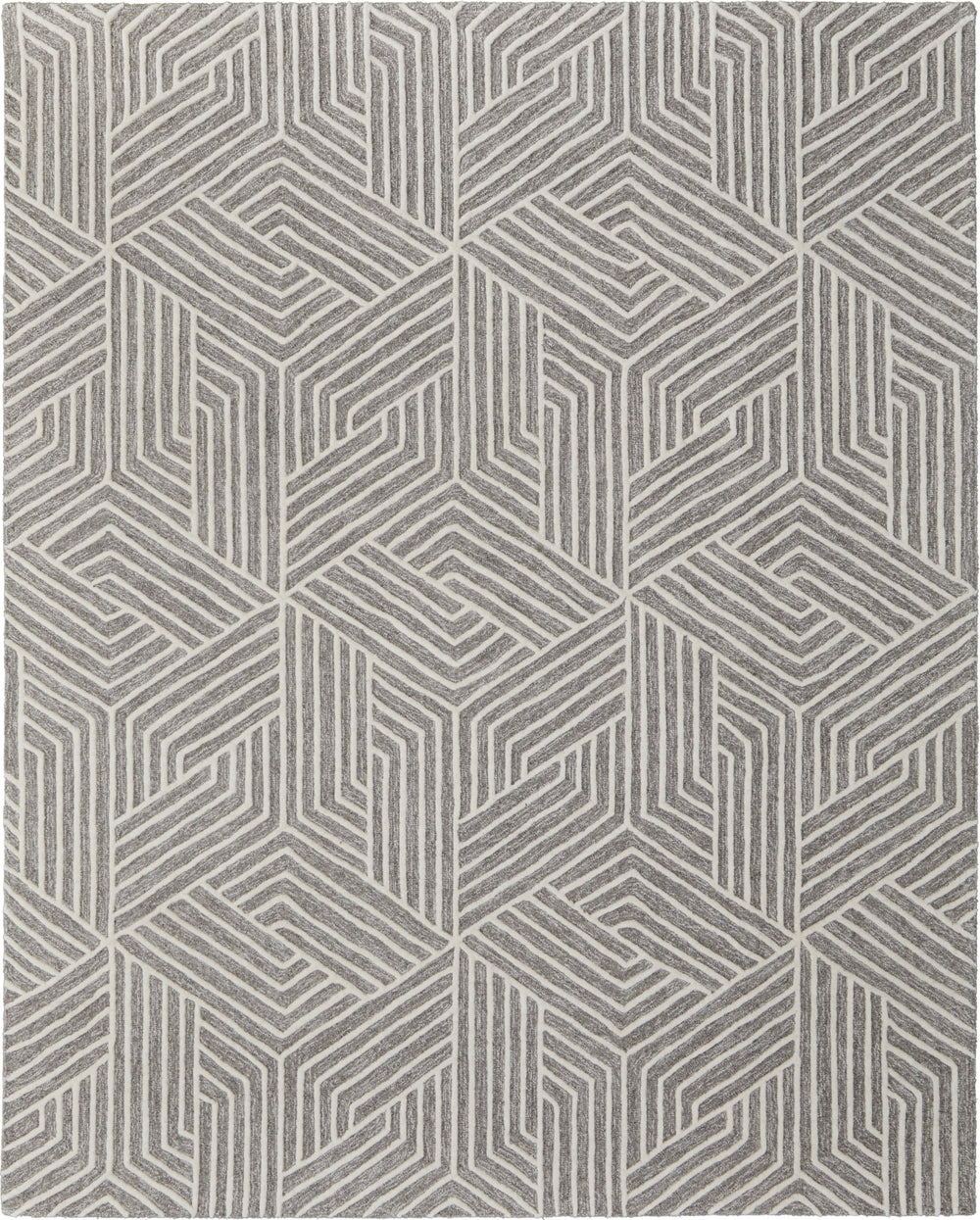 Feizy Lytton T8010 Gray/Ivory Area Rug by Thom Filicia