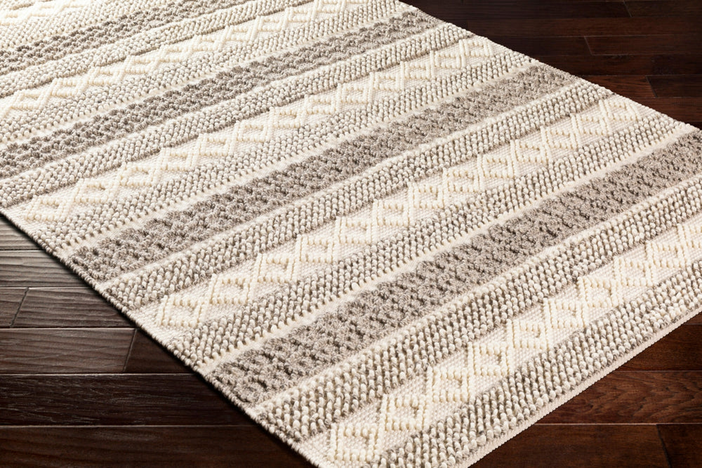 Surya Farmhouse Neutrals FLS-2301 Area Rug Corner Shot Feature