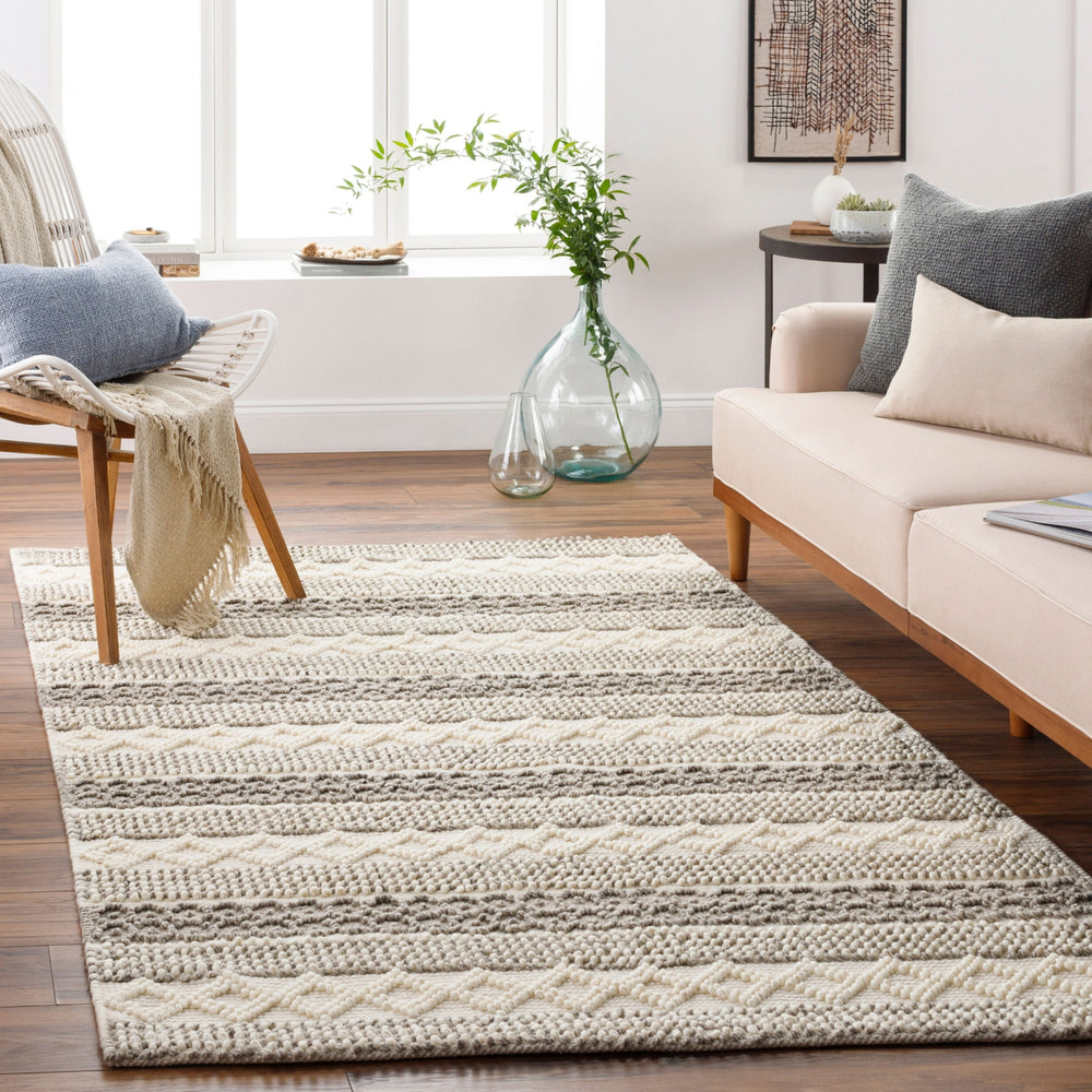 Surya Farmhouse Neutrals FLS-2301 Area Rug Room Scene Feature