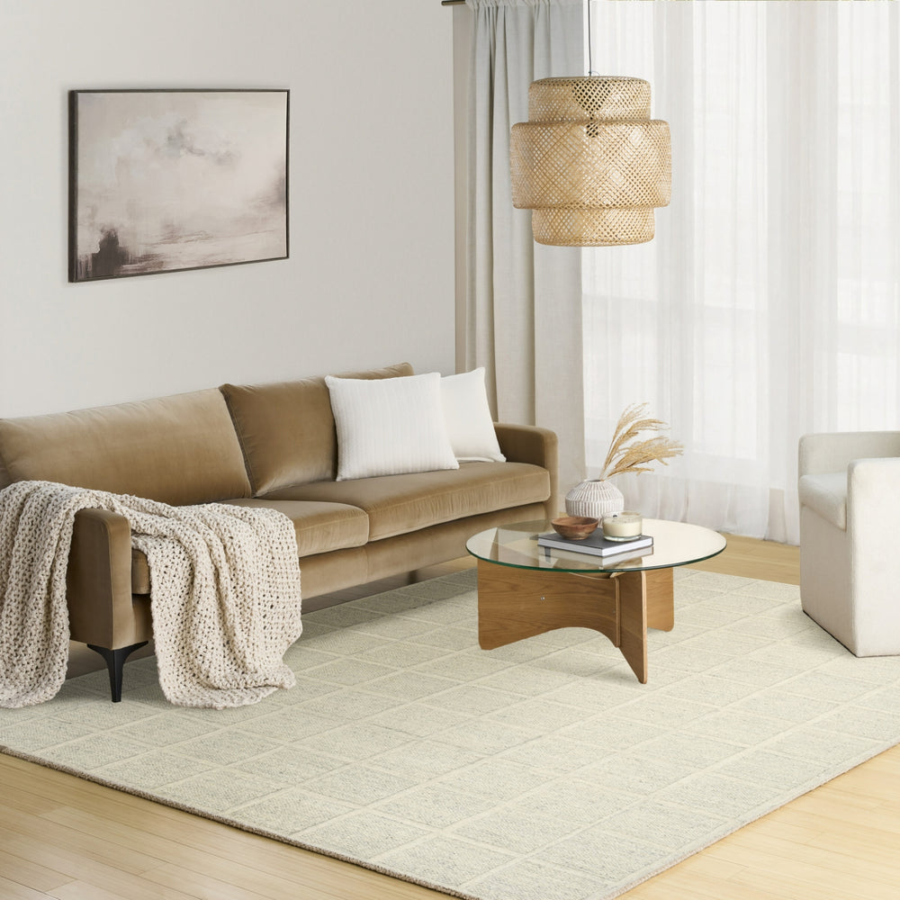 Nourison Pure Framework FRA01 Ivory Area Rug by DKNY Room Image Feature