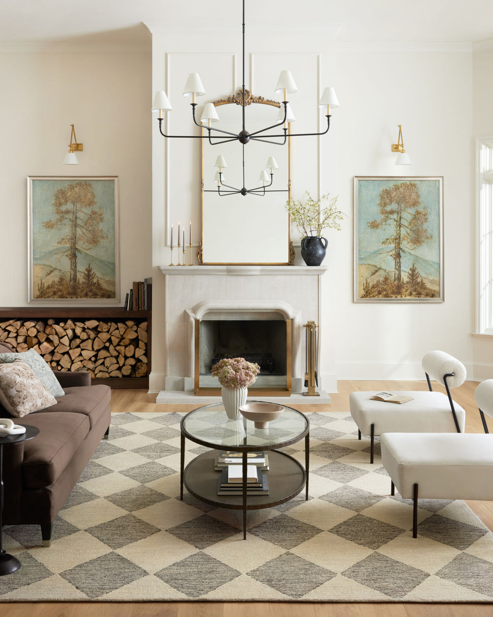 Chris Loves Julia x Loloi Francis FRA-01 Beige/Charcoal Area Rug Lifestyle Image Feature