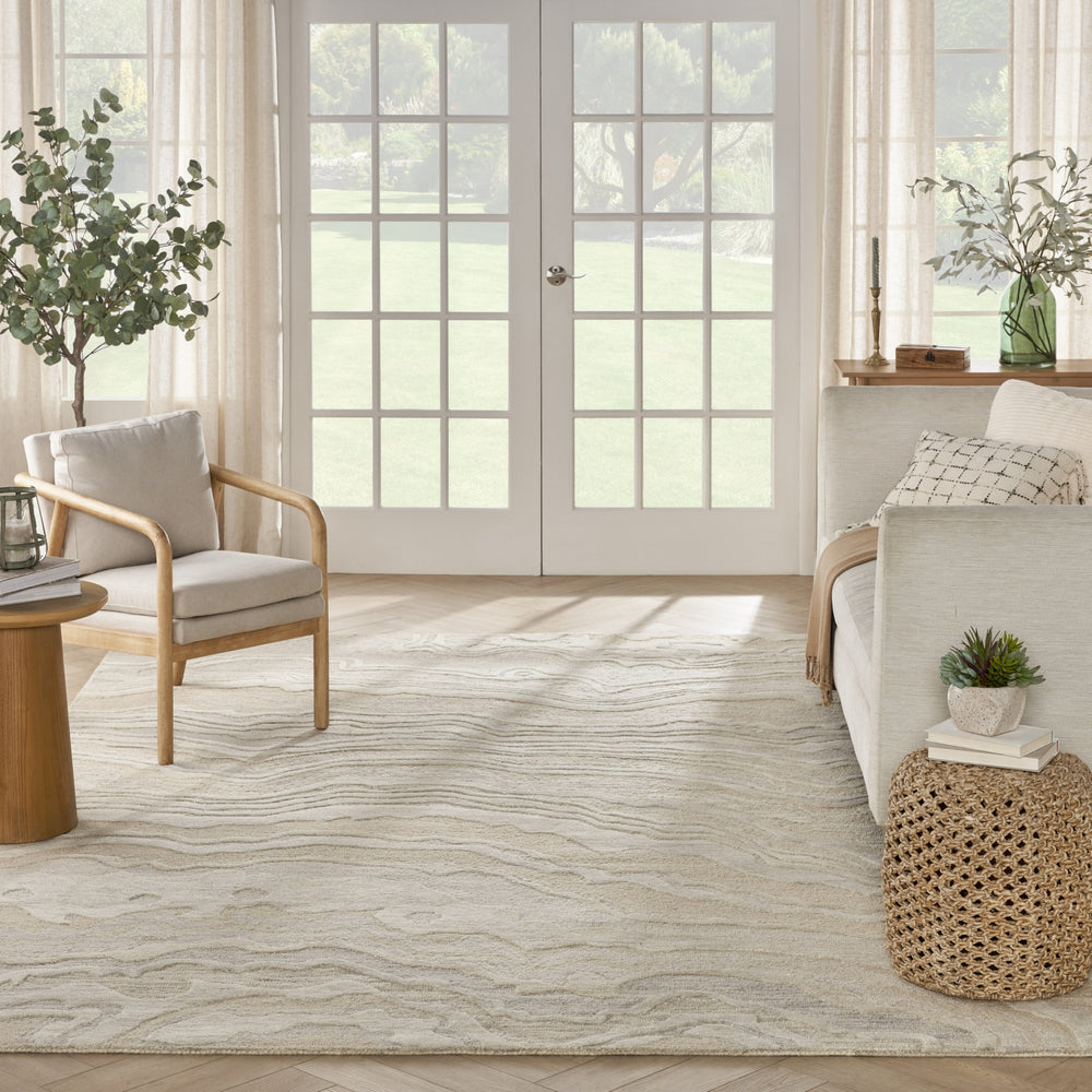 Nourison Graceful GRU01 Beige Area Rug Room Image Feature