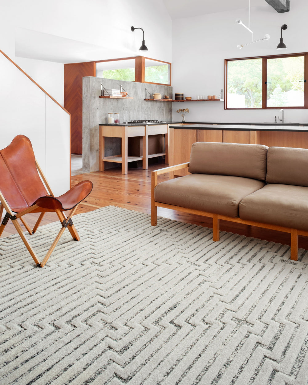Loloi Hagen HAG-03 White / Sky Area Rug Lifestyle Image Feature