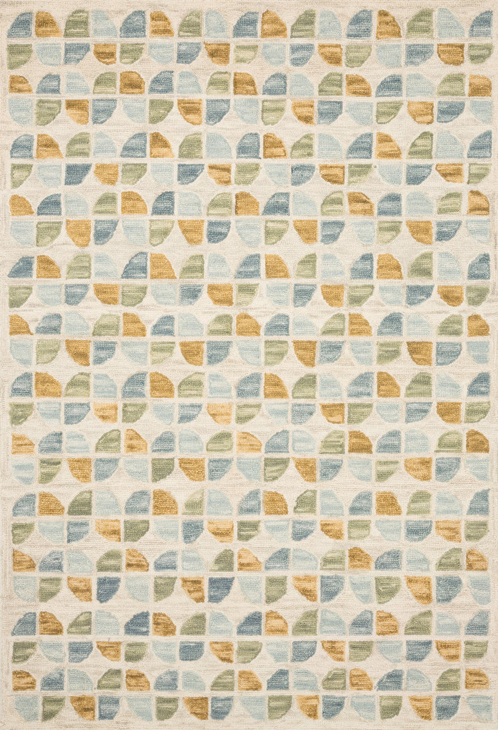 Loloi Hallu HAL-04 Ivory/Sky Area Rug by Justina Blakeney