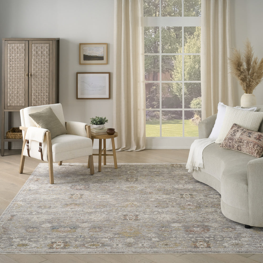 Nourison Heirloom Blend HBL05 Grey Area Rug Room Image Feature