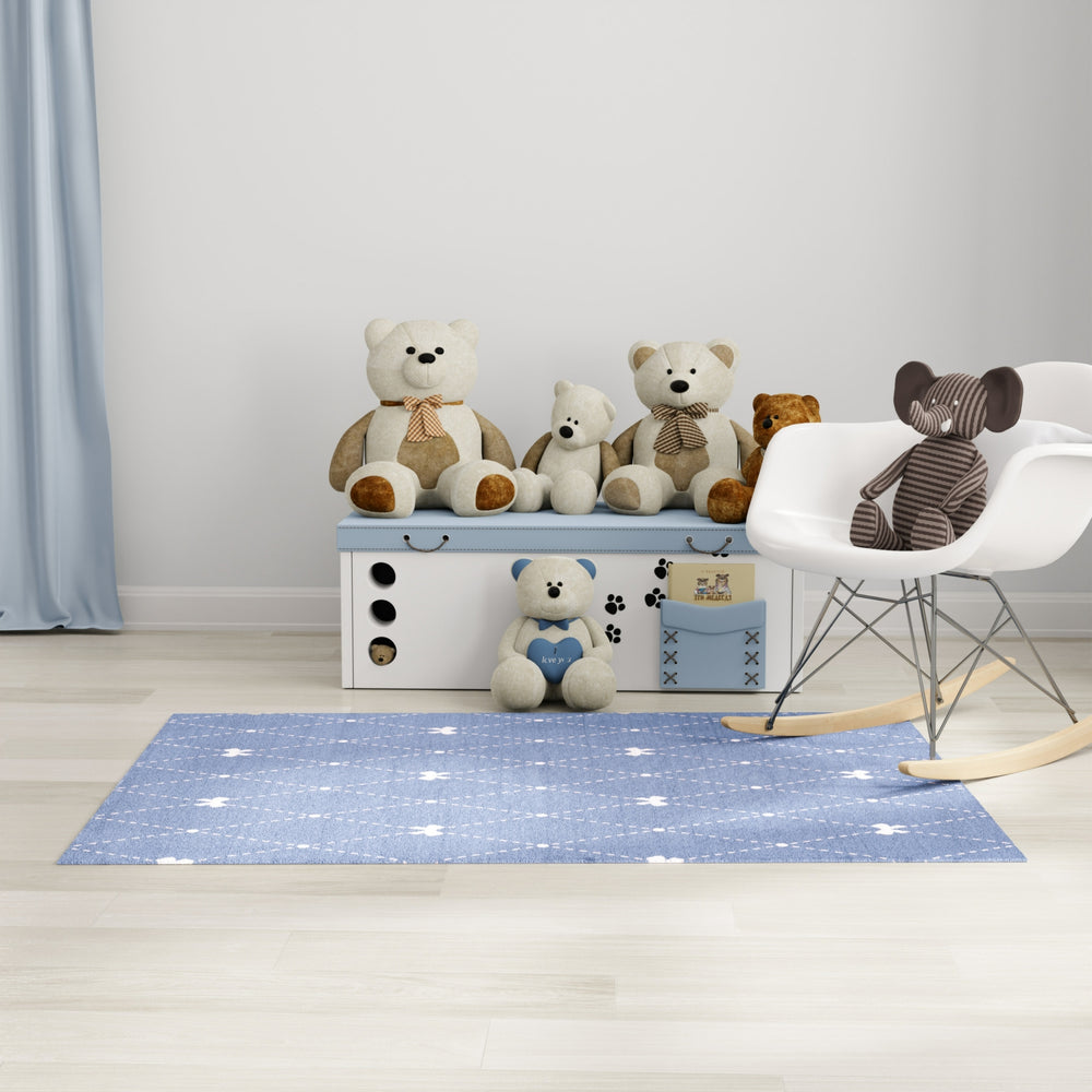 Nourison Imagination IMA15 Blue Machine Washable Area Rug Room Image Feature