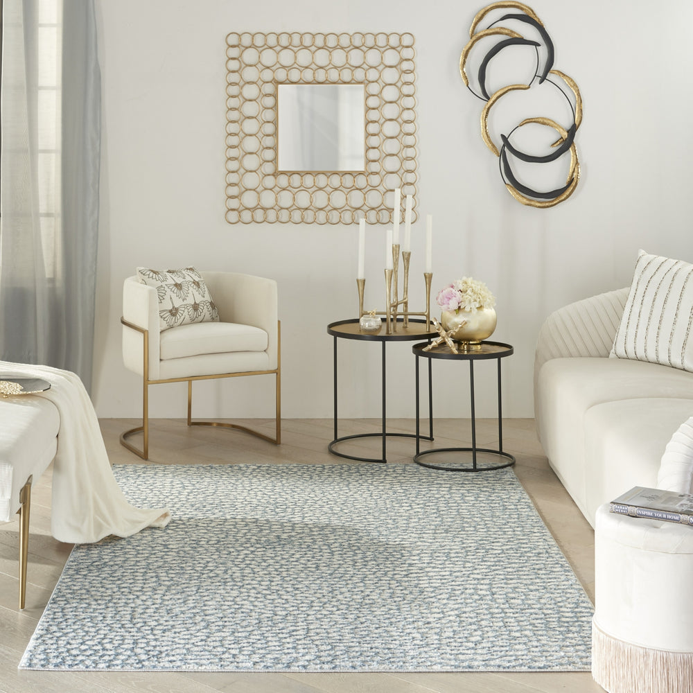Nourison Joli IMHR4 Ivory/Blue/Grey Area Rug by Inspire Me! Home D�cor Room Image Feature