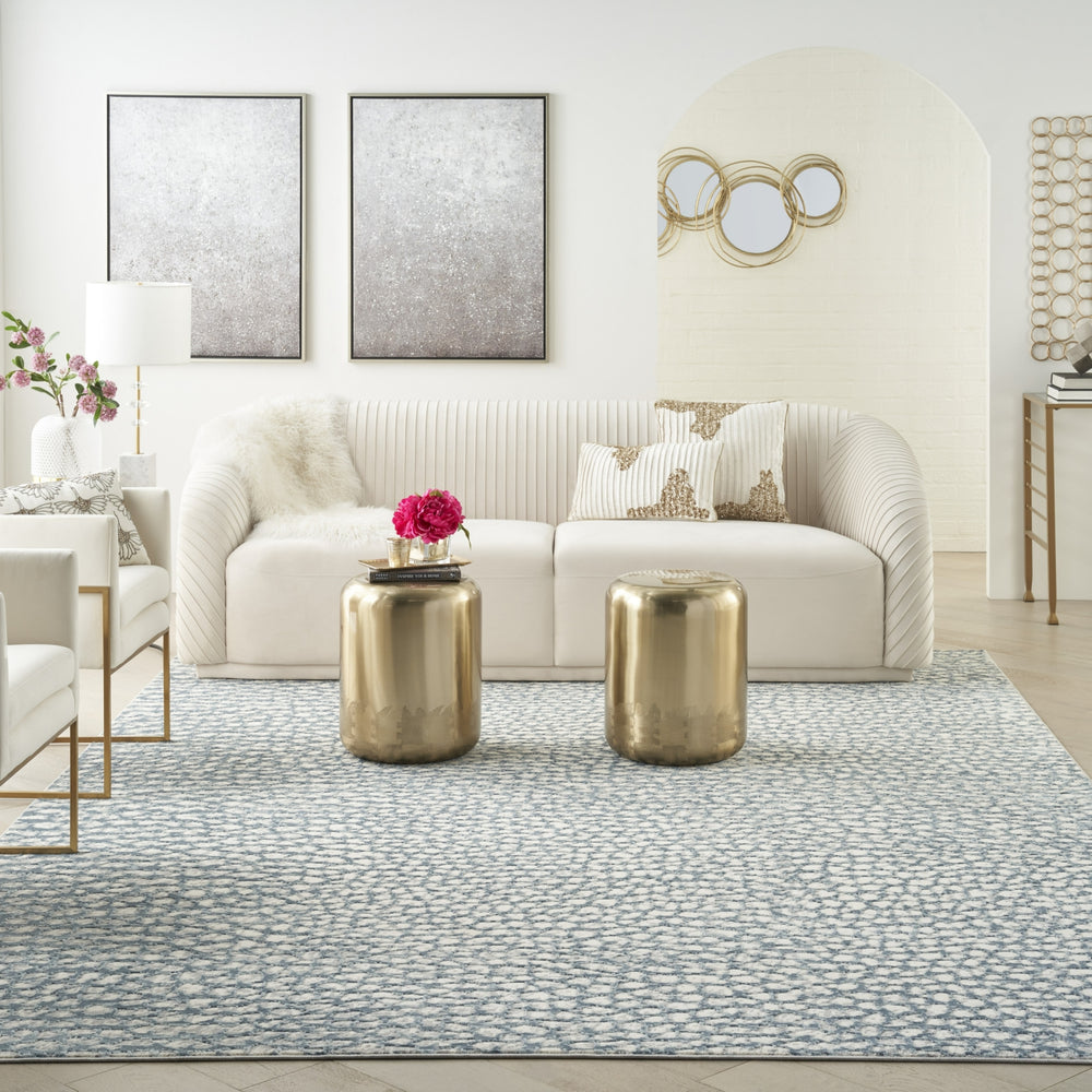 Nourison Joli IMHR4 Ivory/Blue/Grey Area Rug by Inspire Me! Home D�cor Room Image Feature