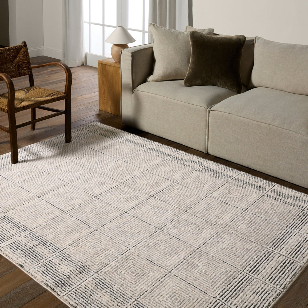 Jaipur Living Eva Quadrant EVA03 Ivory/ Area Rug by Label J Room Scene Featured