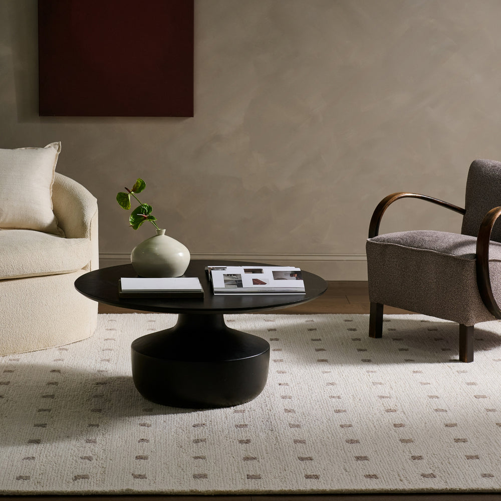 Jaipur Living Form And Weave Jinni FAW01 Ivory / White Tan Beige Area Rug Room Scene Feature