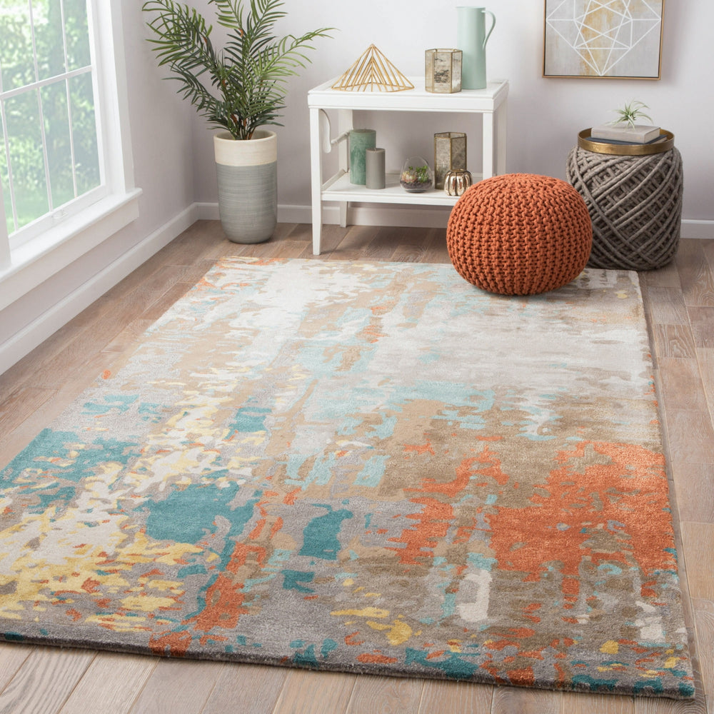 Jaipur Living Genesis Matcha GES08 Multicolor Area Rug Lifestyle Image Feature