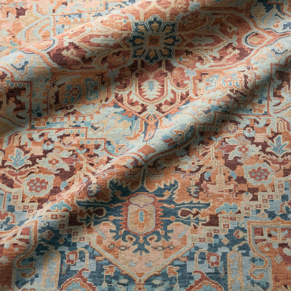 Jaipur Living Inspirit Elyas ISP03 Pink/Blue Area Rug Lifestyle Image Feature