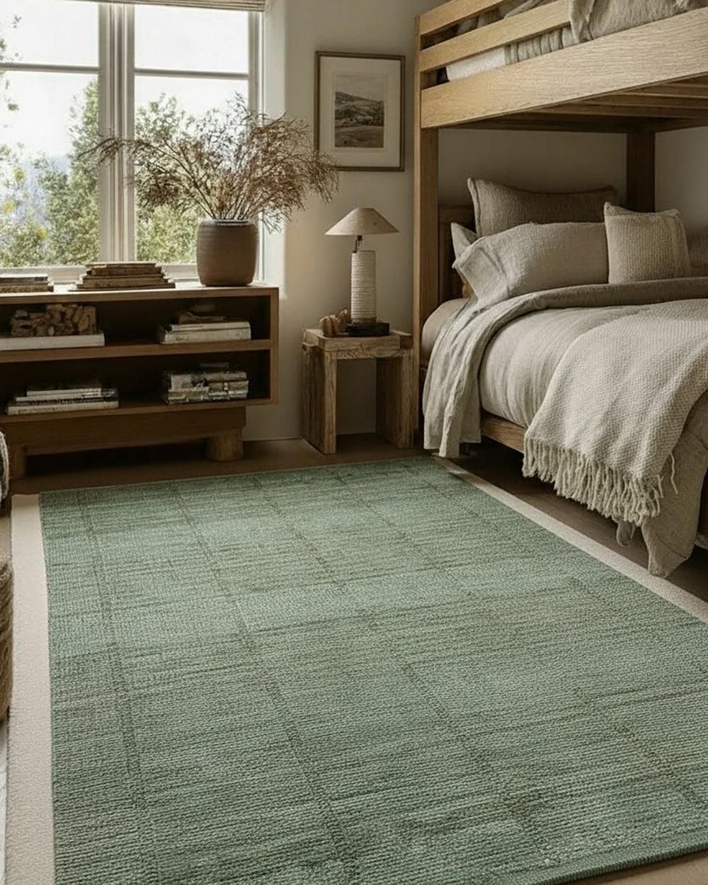 Jaipur Living In The Distance Megara ITD04 Green Area Rug Room Scene Feature