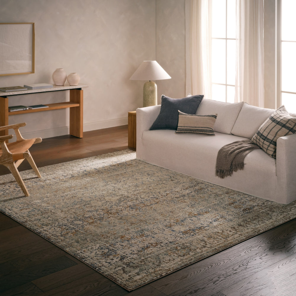 Jaipur Living Patterned Silence Caelena PSE04 Gray / Multicolor Area Rug Room Scene Feature