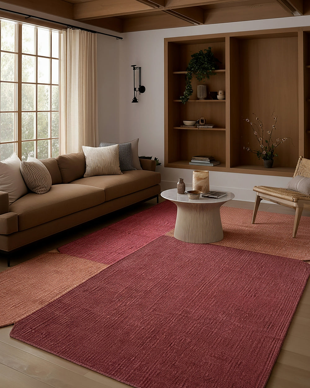 Jaipur Living Refined Layers Davi RFL04 Red Area Rug Room Scene Feature