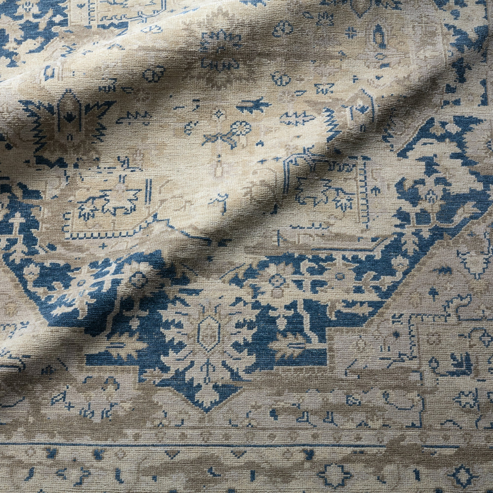 Jaipur Living Rhapsody Cadenza RHA01 Beige/Dark Blue Area Rug Lifestyle Image Feature