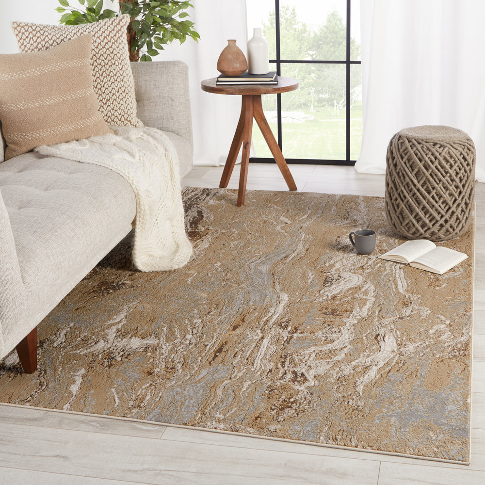 Jaipur Living Sinclaire Druzy SNL09 Gold/Gray Area Rug Lifestyle Image Feature
