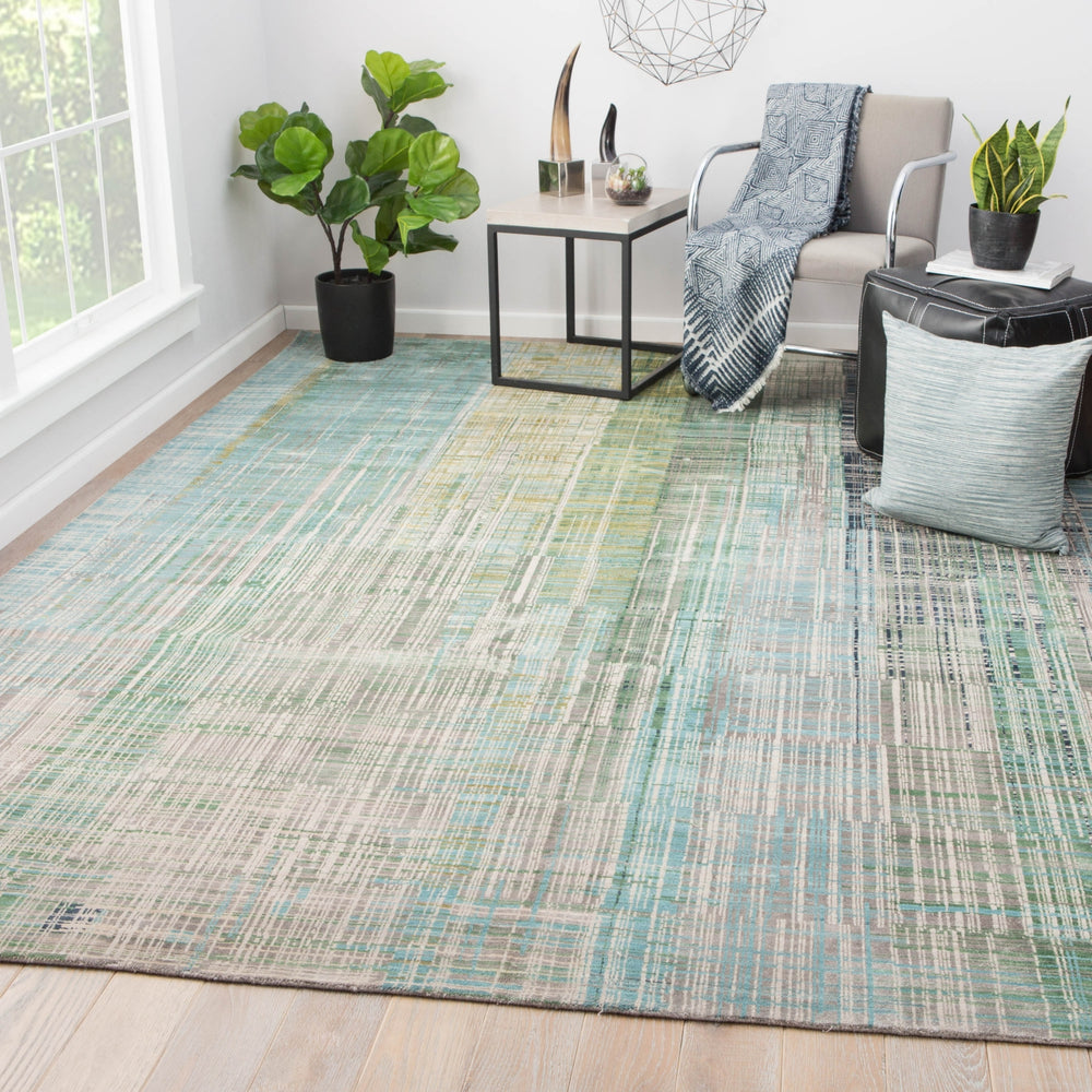 Jaipur Living Unstring Asthai UBV02 Light Gray/Blue Area Rug by Kavi Lifestyle Image Feature
