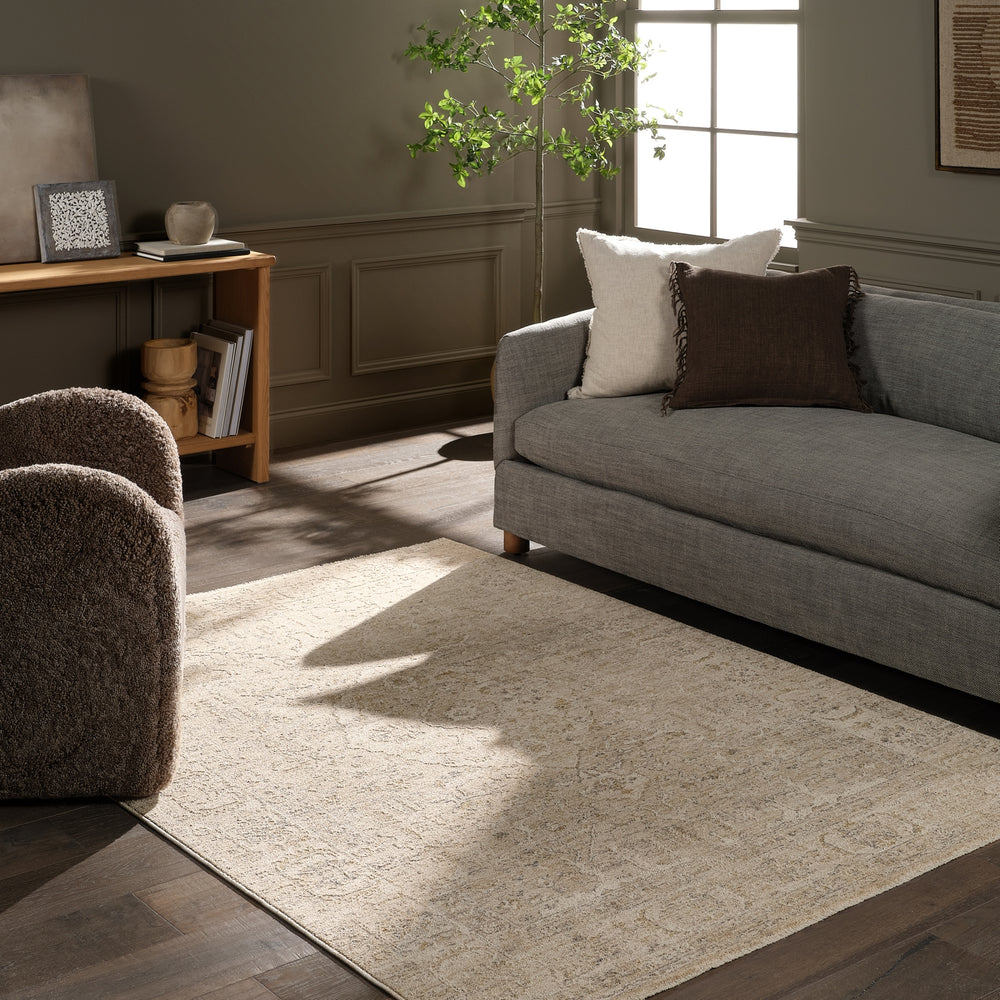 Jaipur Living Vekhea Aslan VEK02 Gray/Tan Area Rug Room Scene Feature