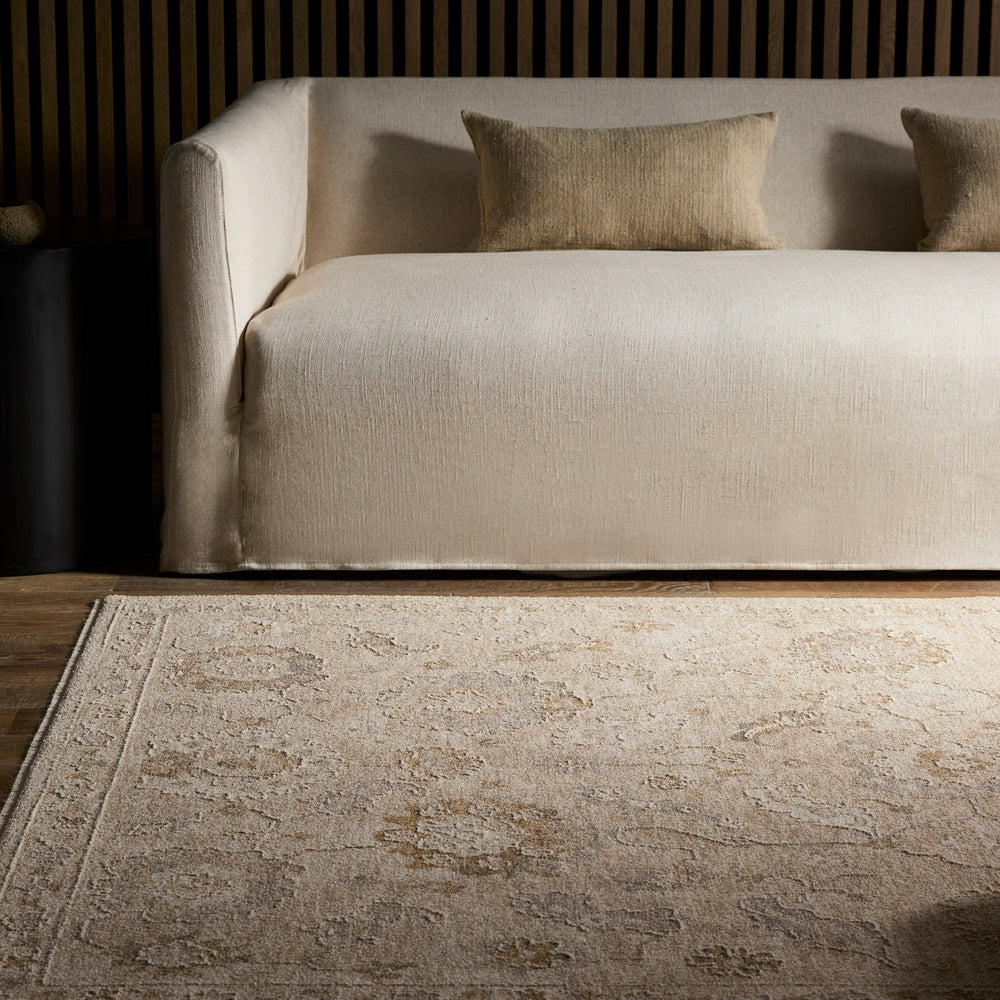 Jaipur Living Vekhea Alara VEK06 Tan/White Area Rug Room Scene Feature